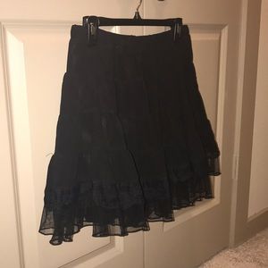 Black lace skirt